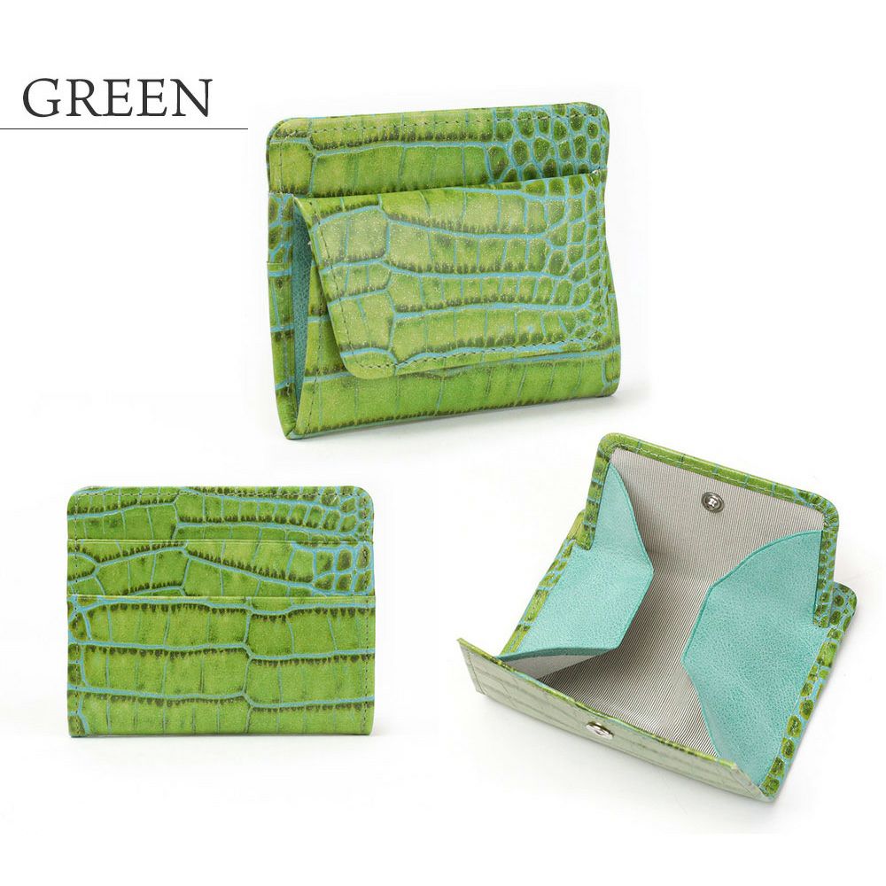 財布_イスキア_薄札入れ_カーリ2_グリーン