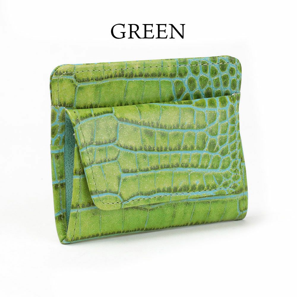 財布_イスキア_薄札入れ_カーリ2_グリーン