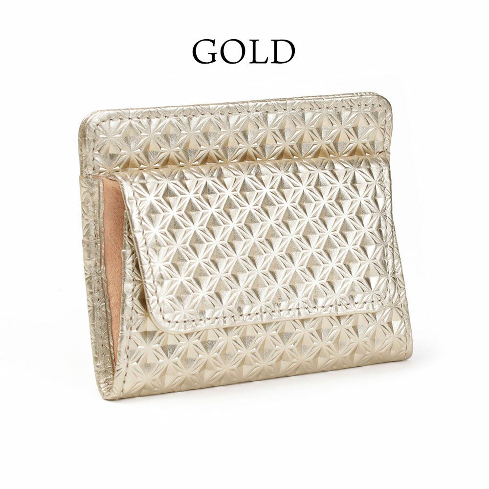 イスキア_薄札入れ_ラバトスパイダー_ゴールド