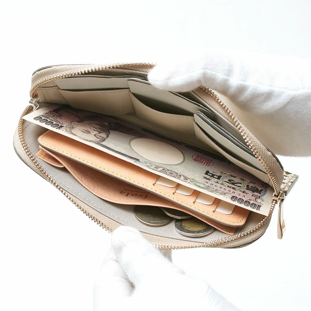 ラミナフィオーレ＿サンタフェ＿パイソン＿蛇革＿薄型長財布＿フラグメント＿内側