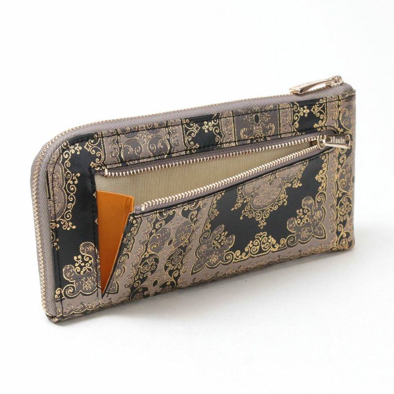 モロッコ＿ブラーノ＿L字ファスナーロング＿薄型長財布＿背面ファスナー