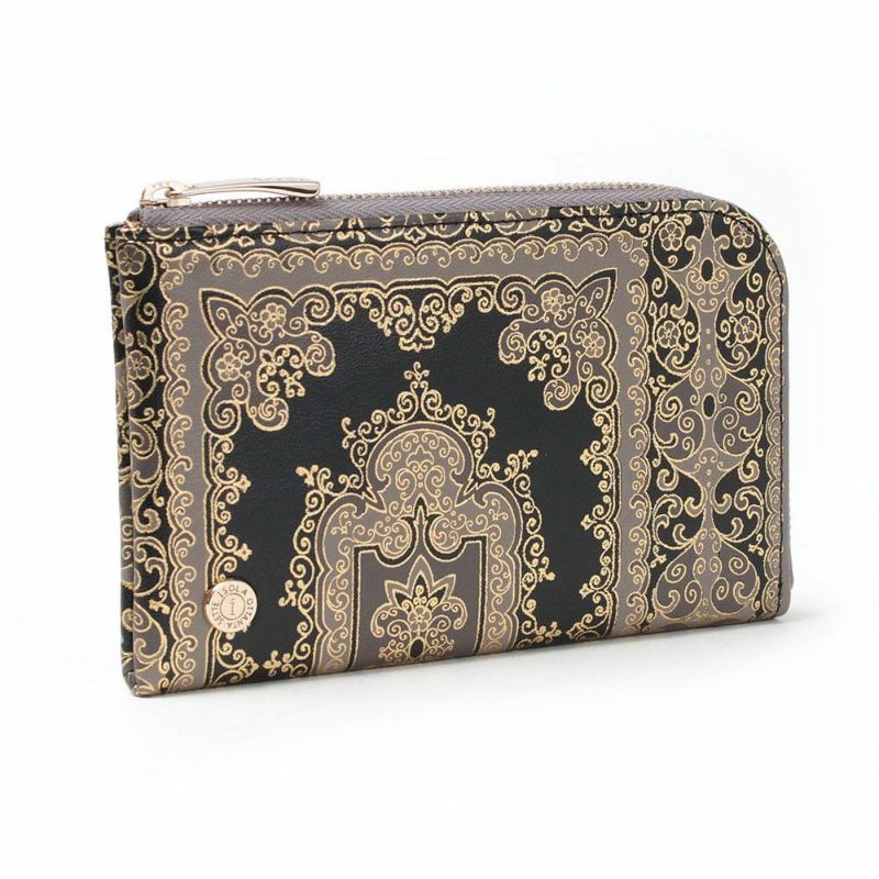 モロッコ＿L字ファスナー中＿コンパクト財布＿ミニ財布＿本革＿ラム革＿ミコノス＿正面