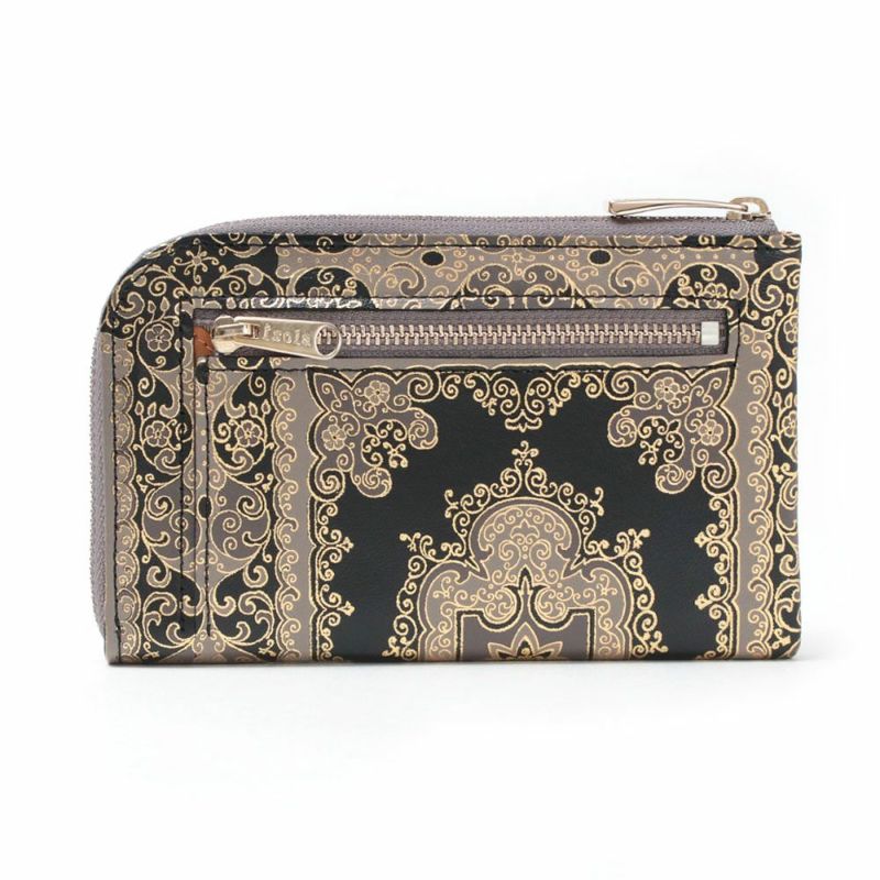 モロッコ＿L字ファスナー中＿コンパクト財布＿ミニ財布＿本革＿ラム革＿ミコノス＿背面