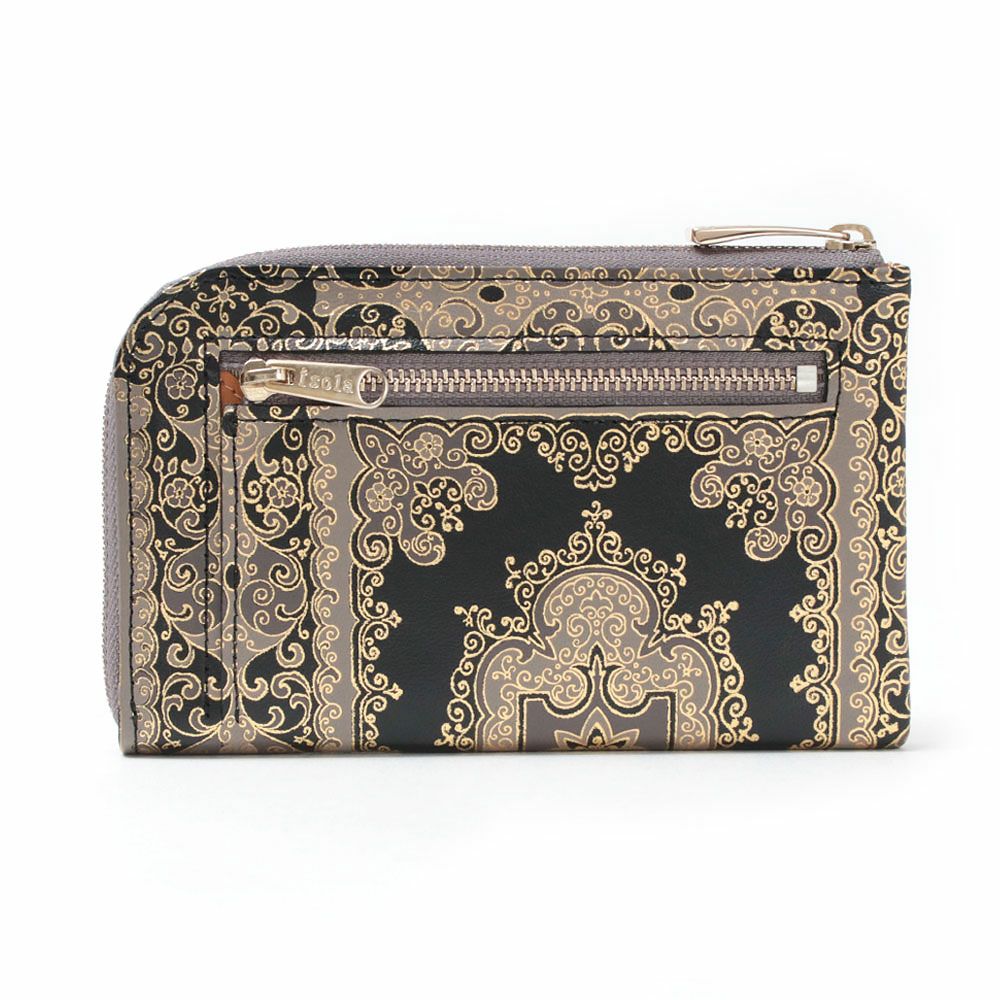 モロッコ＿L字ファスナー中＿コンパクト財布＿ミニ財布＿本革＿ラム革＿ミコノス＿背面