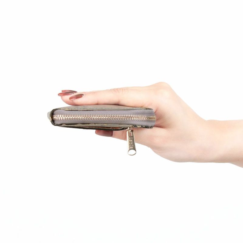 モロッコ＿L字ファスナー中＿コンパクト財布＿ミニ財布＿本革＿ラム革＿ミコノス＿サイド