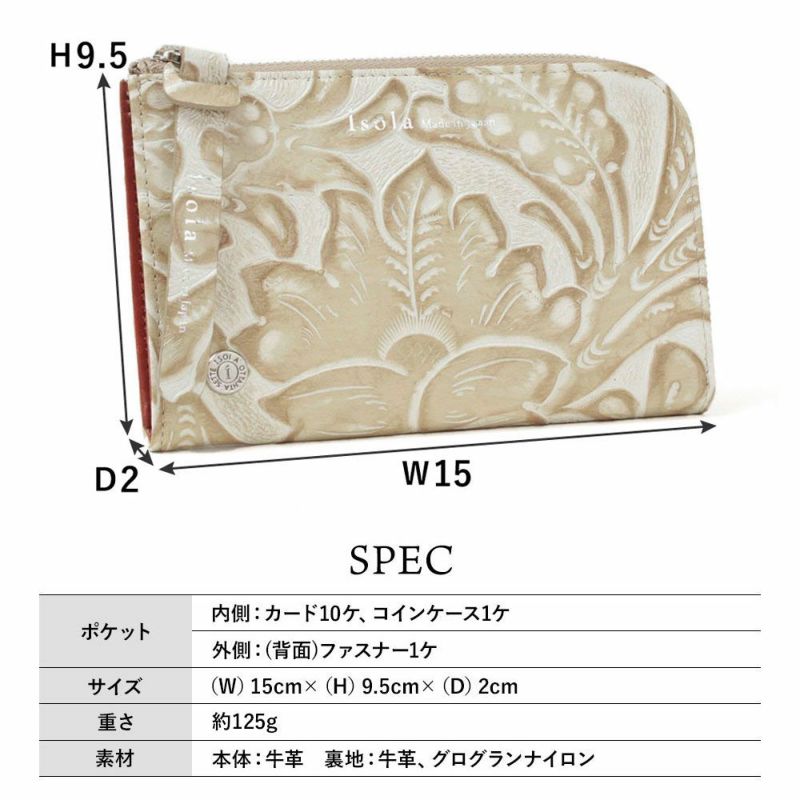 サングリア＿L字ファスナー中＿クレタ＿コンパクト財布＿サイズ