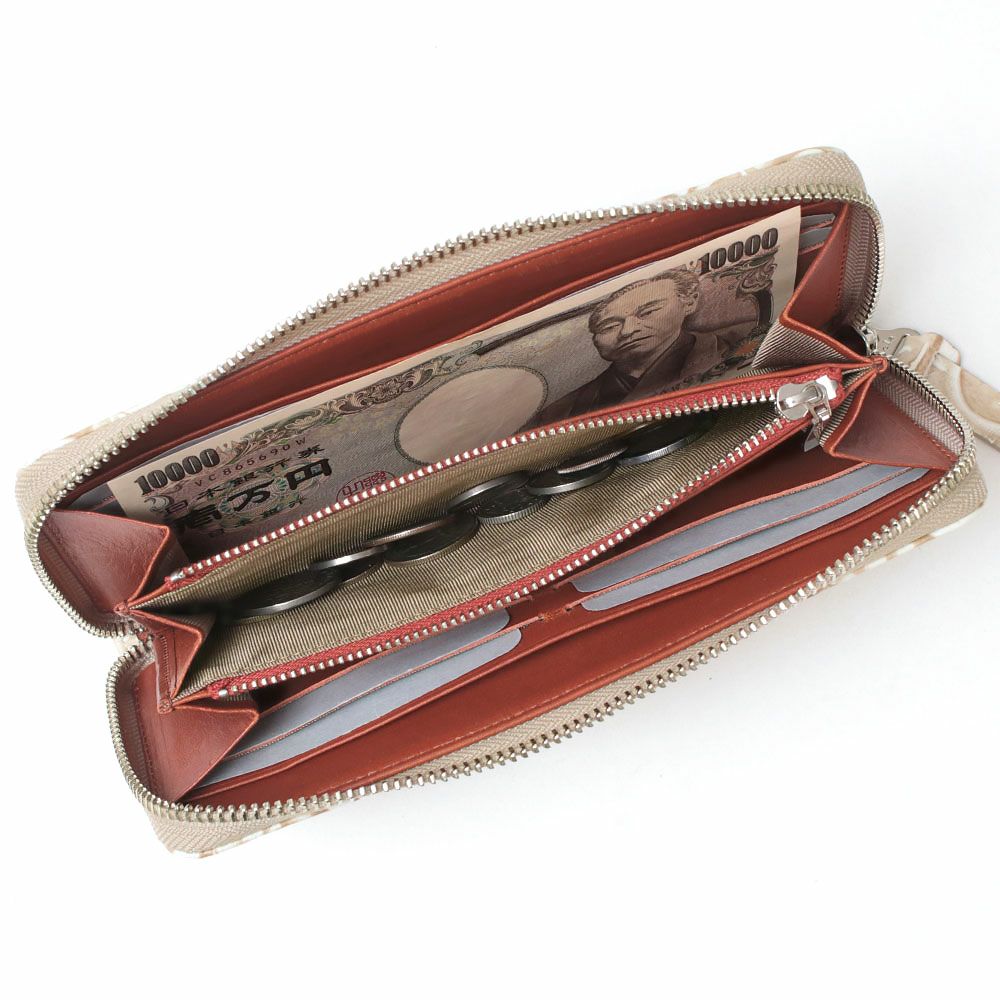 サングリア＿ラウンドファスナー＿サリーナ＿長財布＿スリム長財布＿中身