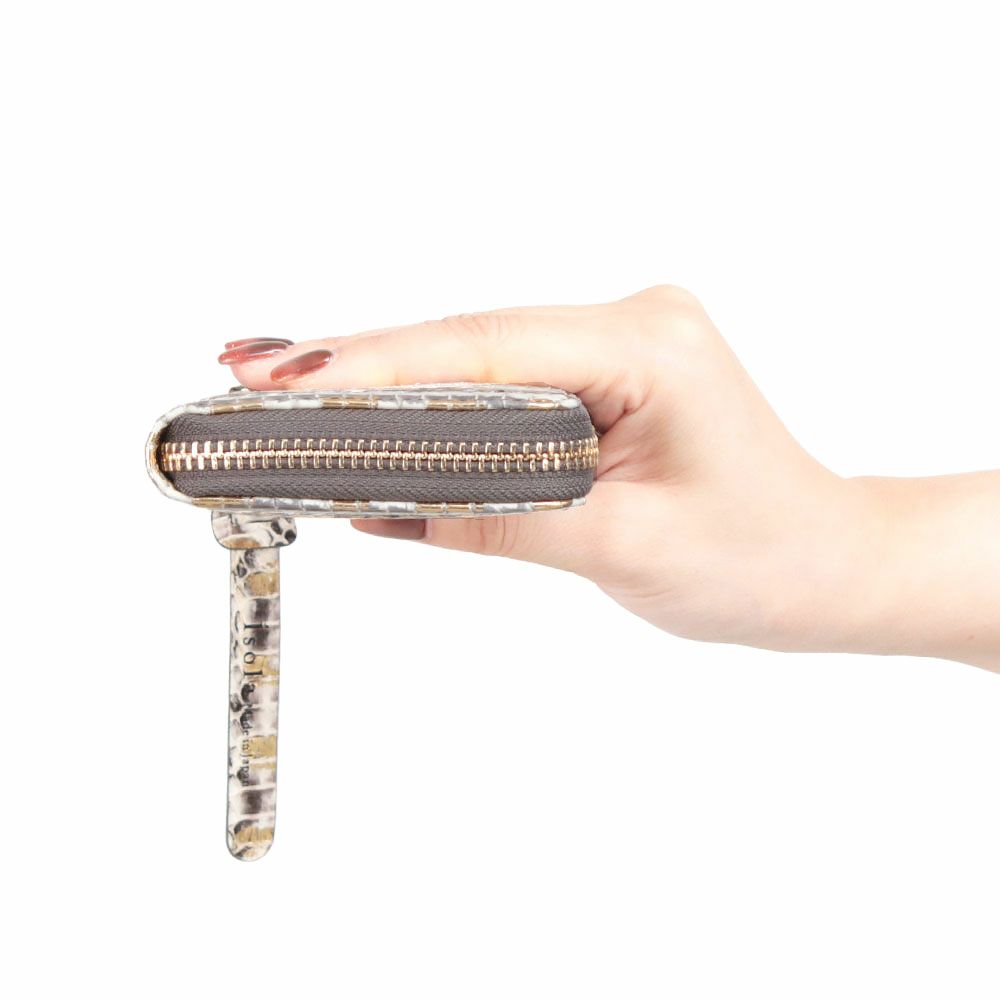 ラディアータ＿スリムラウンドファスナー＿長財布＿サリーナ＿パイソン＿サイド