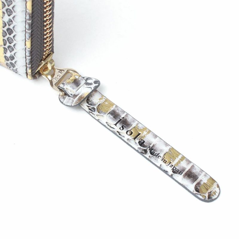 ラディアータ＿スリムラウンドファスナー＿長財布＿サリーナ＿パイソン＿引手