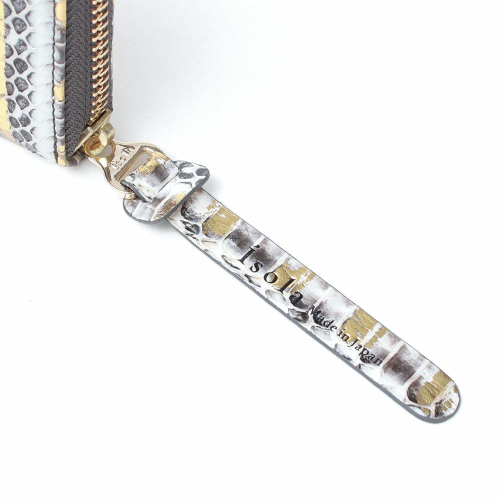 ラディアータ＿スリムラウンドファスナー＿長財布＿サリーナ＿パイソン＿引手