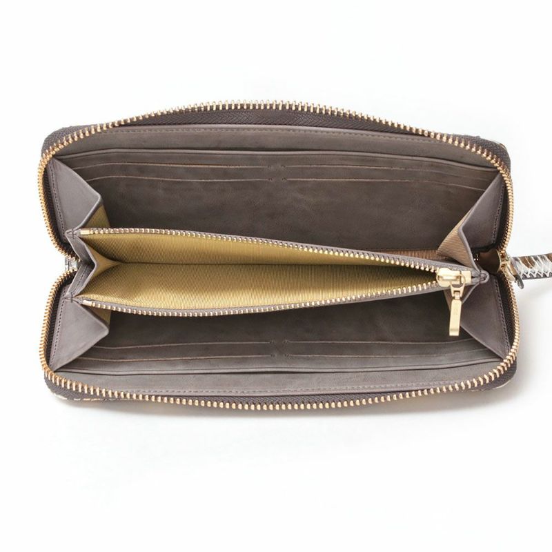 ラディアータ＿スリムラウンドファスナー＿長財布＿サリーナ＿パイソン＿内側