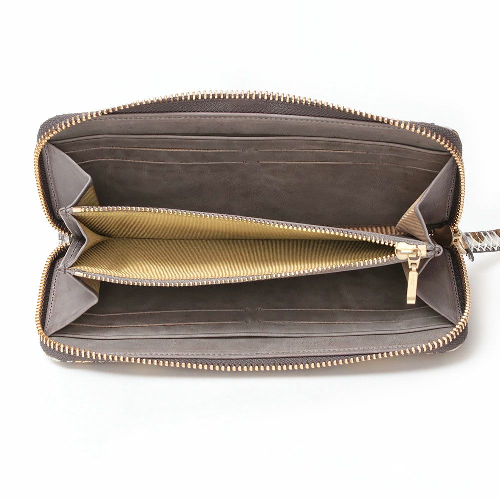 ラディアータ＿スリムラウンドファスナー＿長財布＿サリーナ＿パイソン＿内側