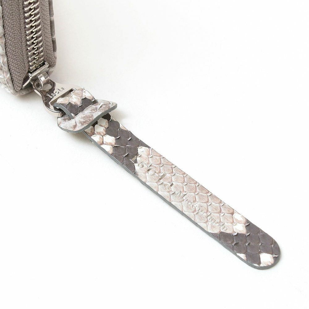 マットパイソン＿スリムラウンドファスナー＿薄型長財布＿サリーナ＿引手