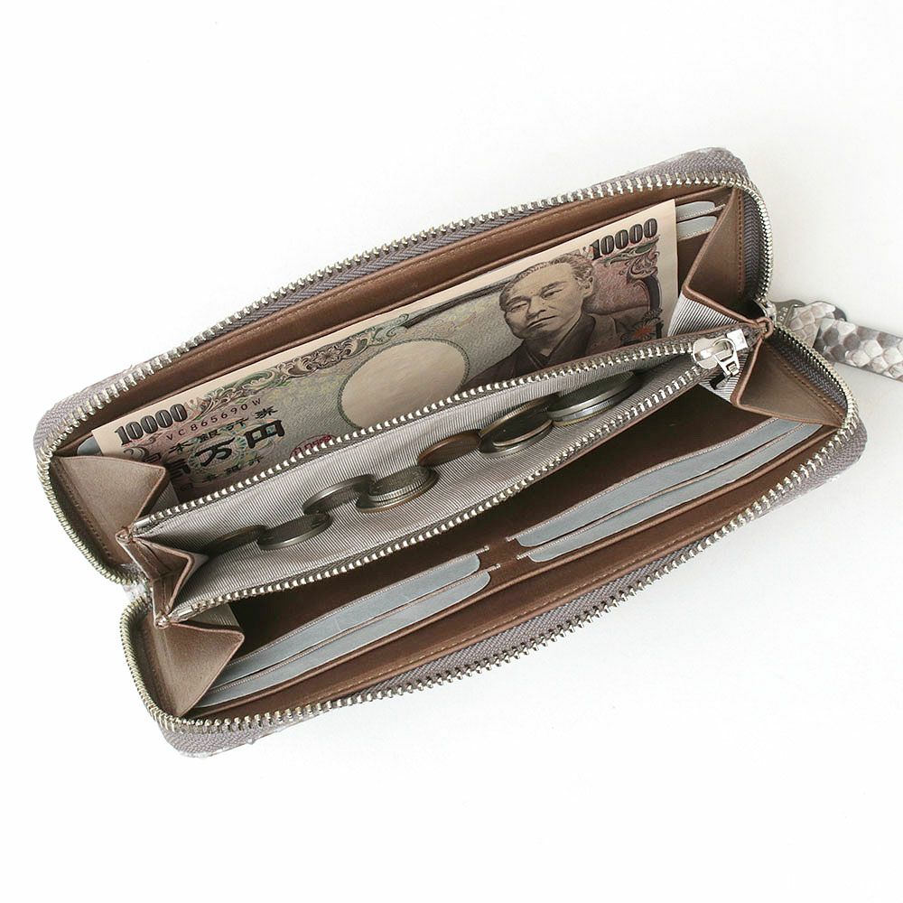 マットパイソン＿スリムラウンドファスナー＿薄型長財布＿サリーナ＿内側