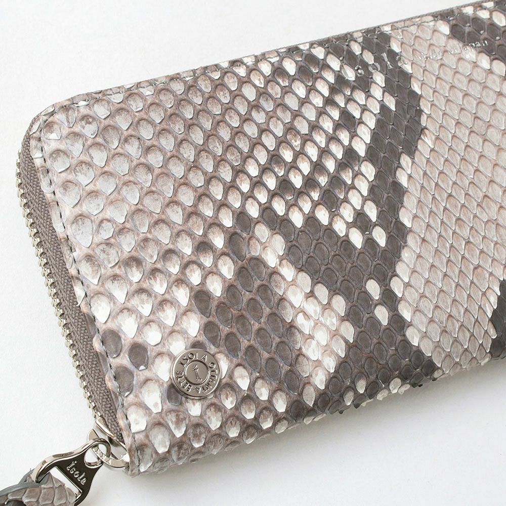 マットパイソン＿スリムラウンドファスナー＿薄型長財布＿サリーナ＿革