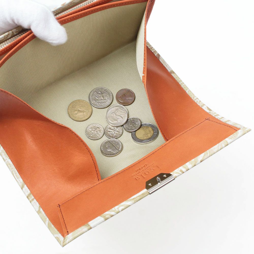 サングリア＿サントリーニ＿束入れ三段錠＿型押し＿コインケース