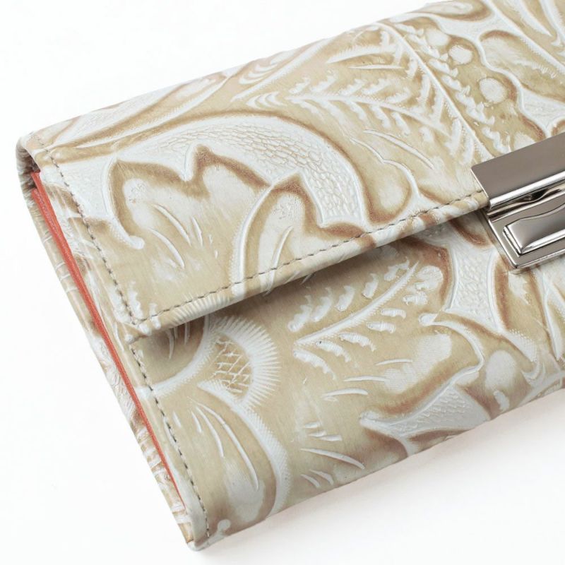 サングリア＿サントリーニ＿束入れ三段錠＿型押し＿革