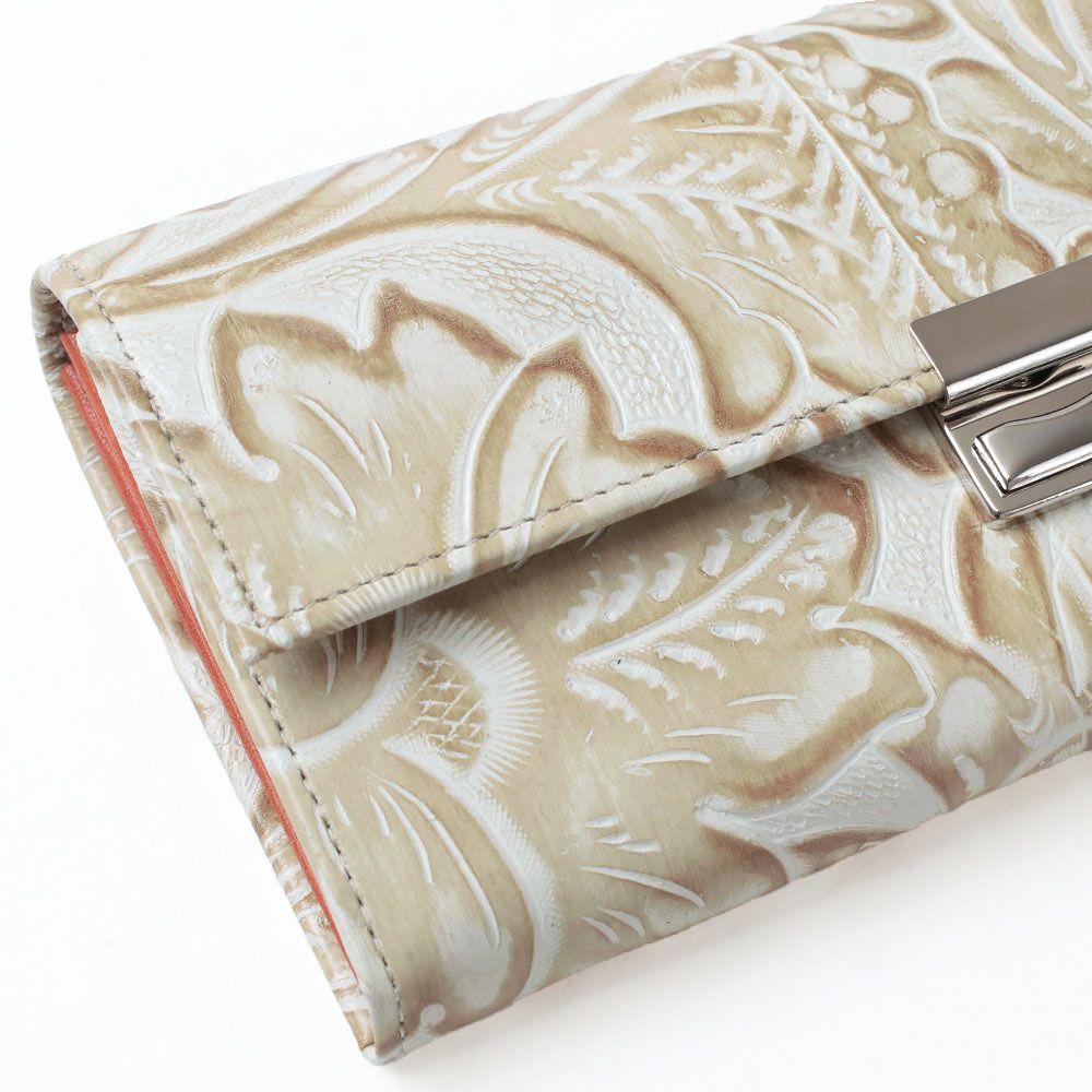 サングリア＿サントリーニ＿束入れ三段錠＿型押し＿革