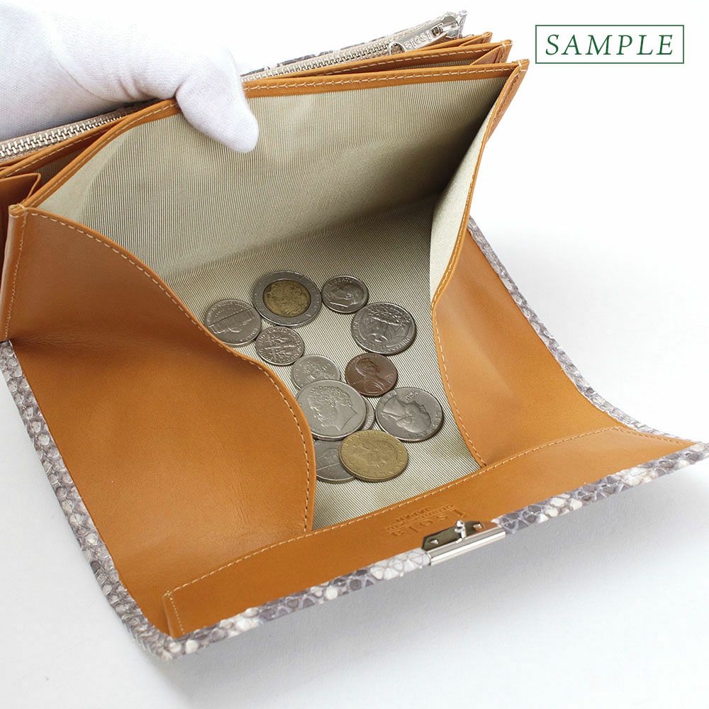 単品＿マルタ＿三段錠＿ギャルソン＿パイソン＿コインケース