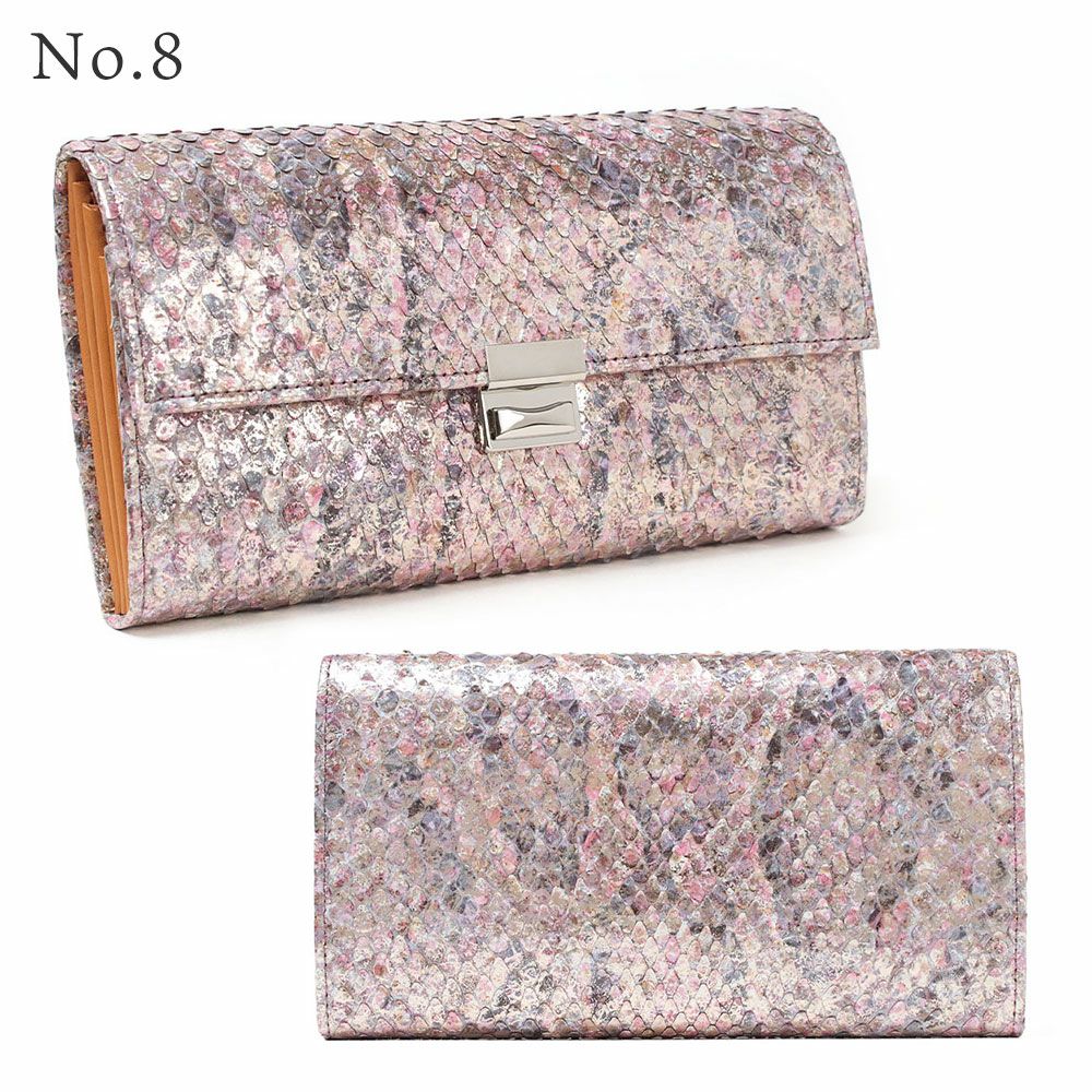 単品＿マルタ＿三段錠＿ギャルソン＿パイソンレザー＿NO.8