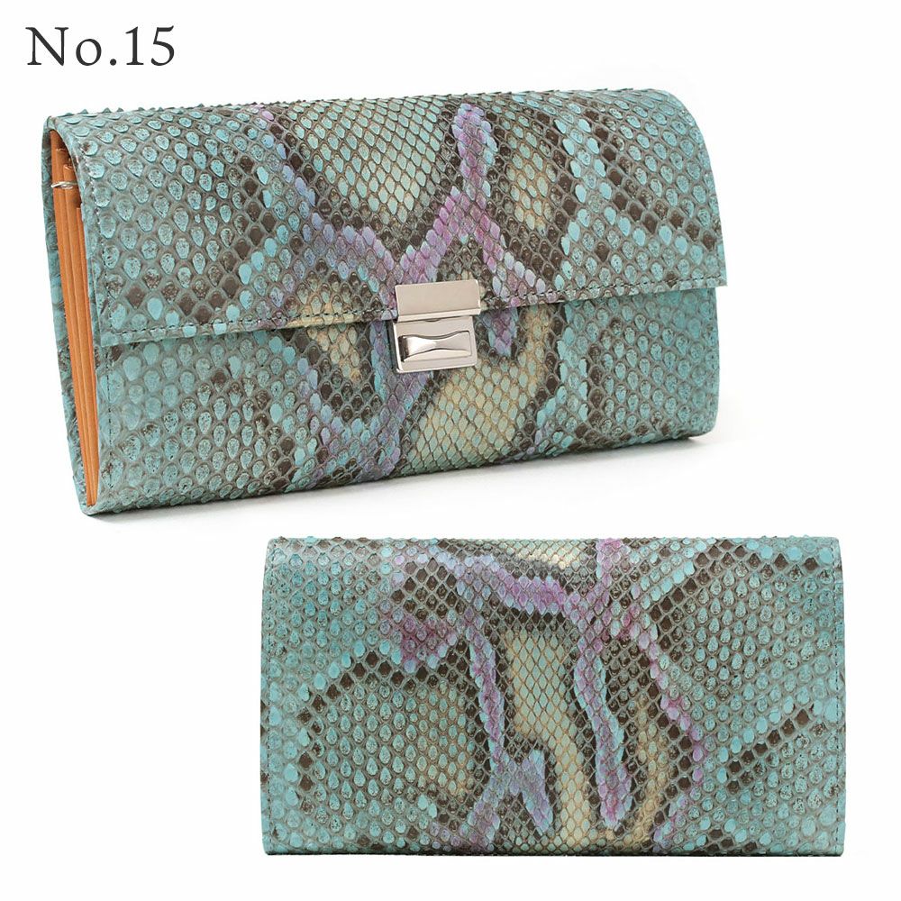 単品＿マルタ＿三段錠＿ギャルソン＿パイソンレザー＿NO.15