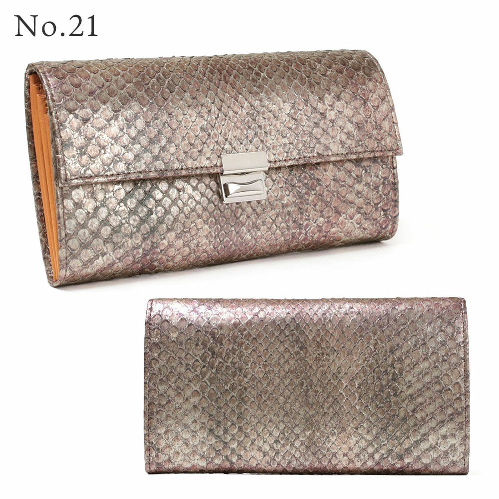 単品＿マルタ＿三段錠＿ギャルソン＿パイソンレザー＿NO.21