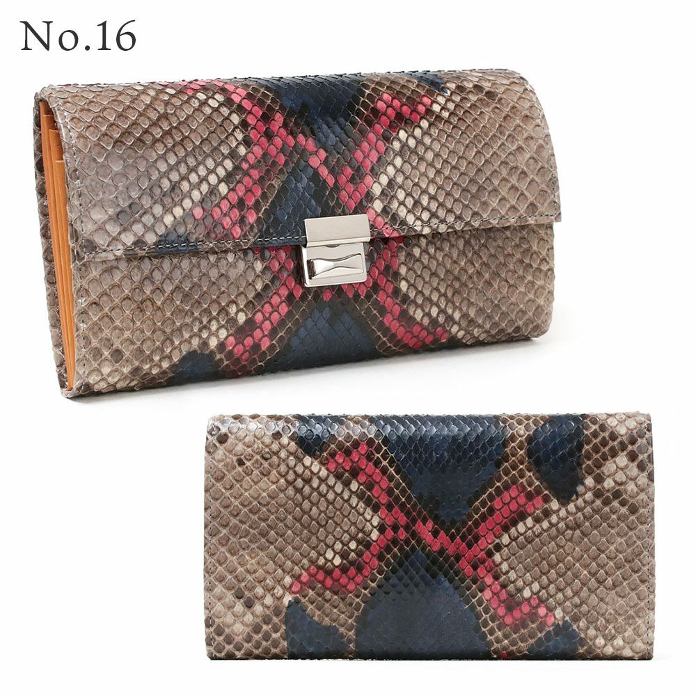 単品＿マルタ＿三段錠＿ギャルソン＿パイソンレザー＿NO.16