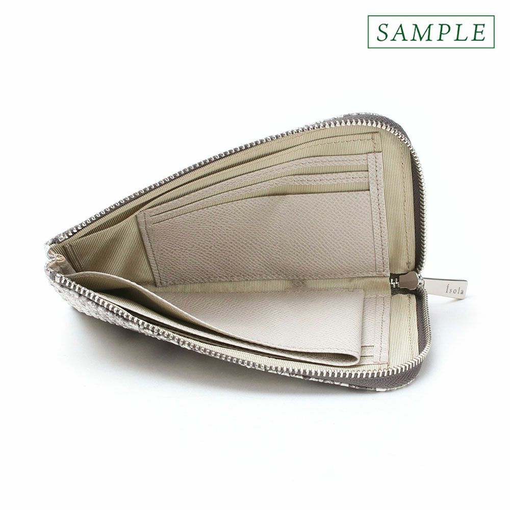 単品＿ミコノス＿L字ファスナー中＿コンパクト財布＿パイソン＿蛇＿内側