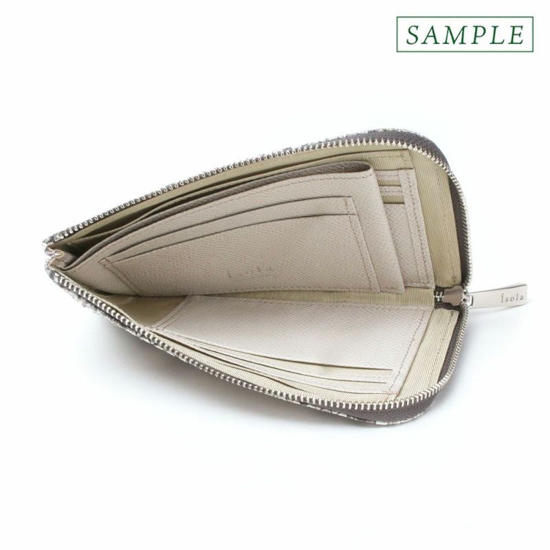 単品＿ミコノス＿L字ファスナー中＿コンパクト財布＿パイソン＿蛇＿内側