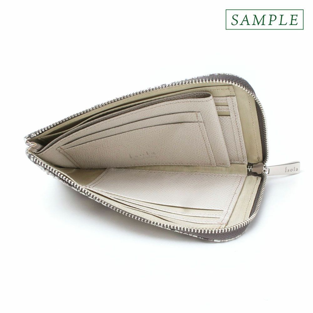 単品＿ミコノス＿L字ファスナー中＿コンパクト財布＿パイソン＿蛇＿内側
