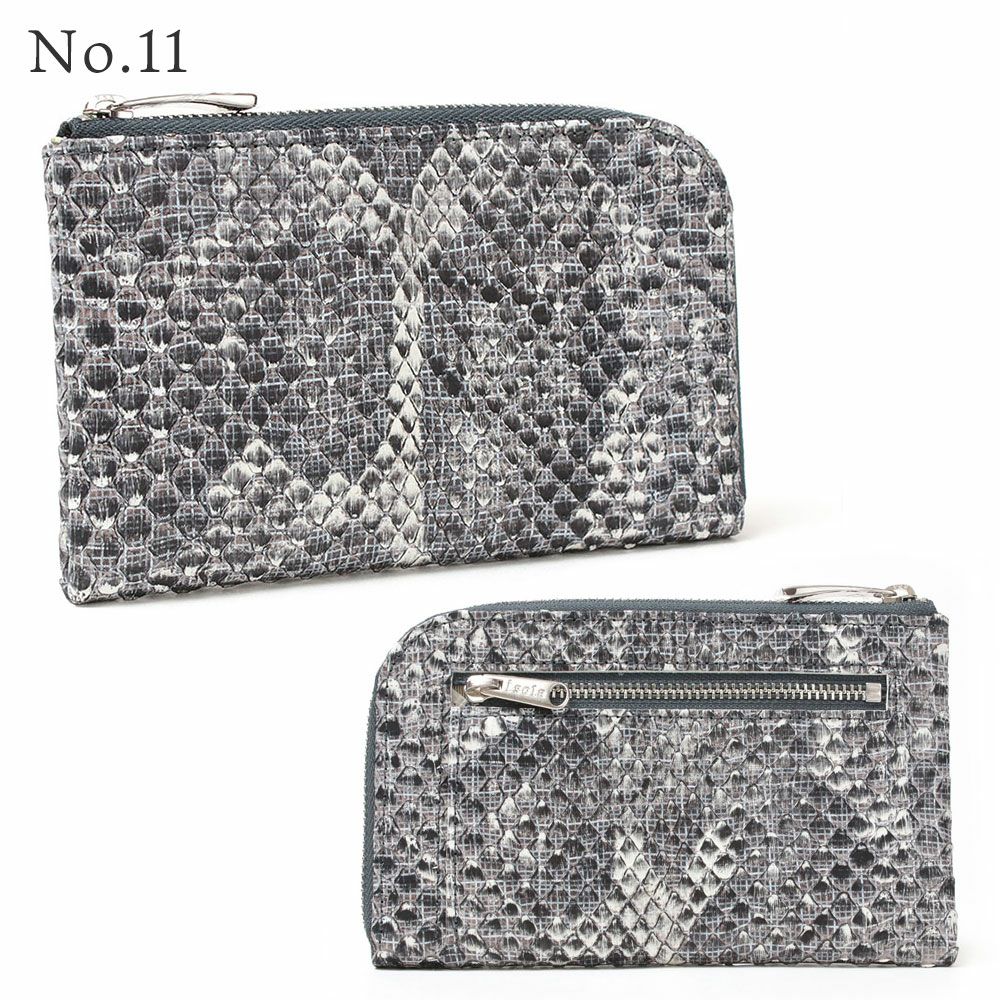 単品＿ミコノス＿L字ファスナー中＿コンパクト財布＿パイソン＿蛇＿バリエーション