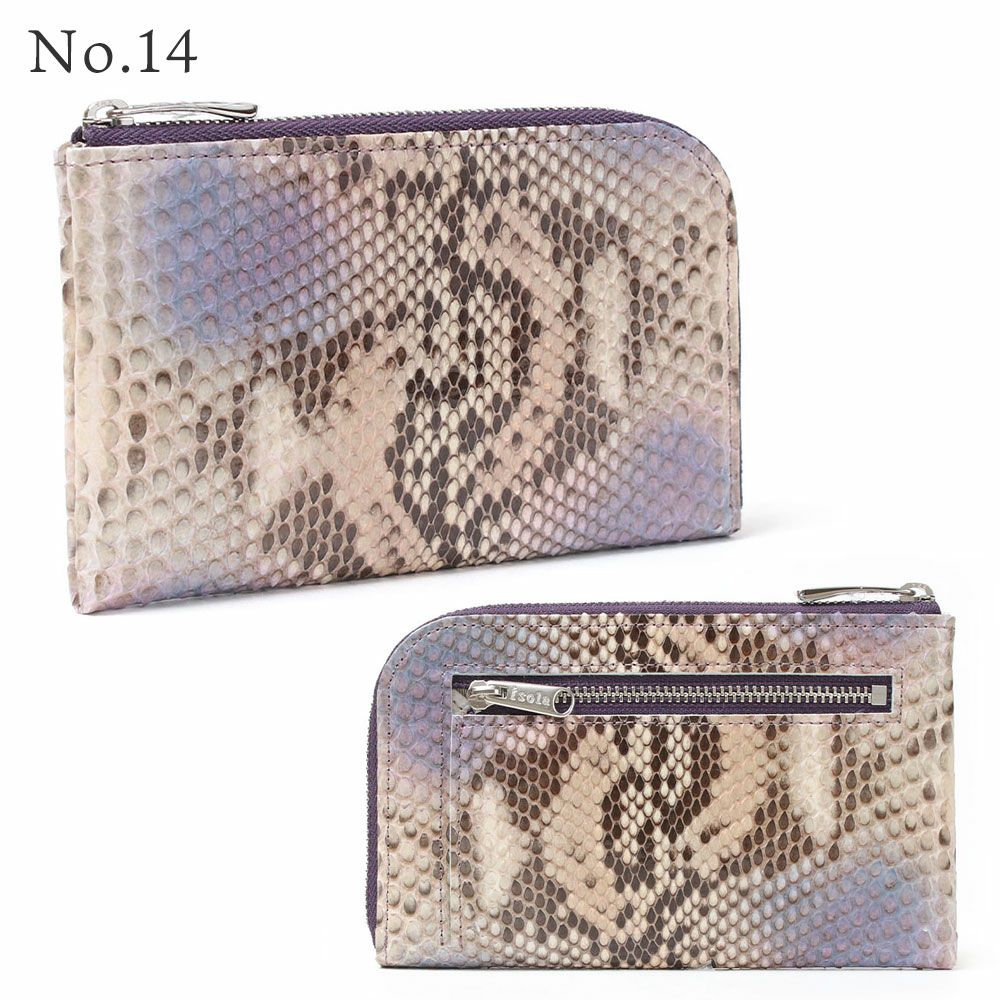 単品＿ミコノス＿L字ファスナー中＿コンパクト財布＿パイソン＿蛇＿バリエーション