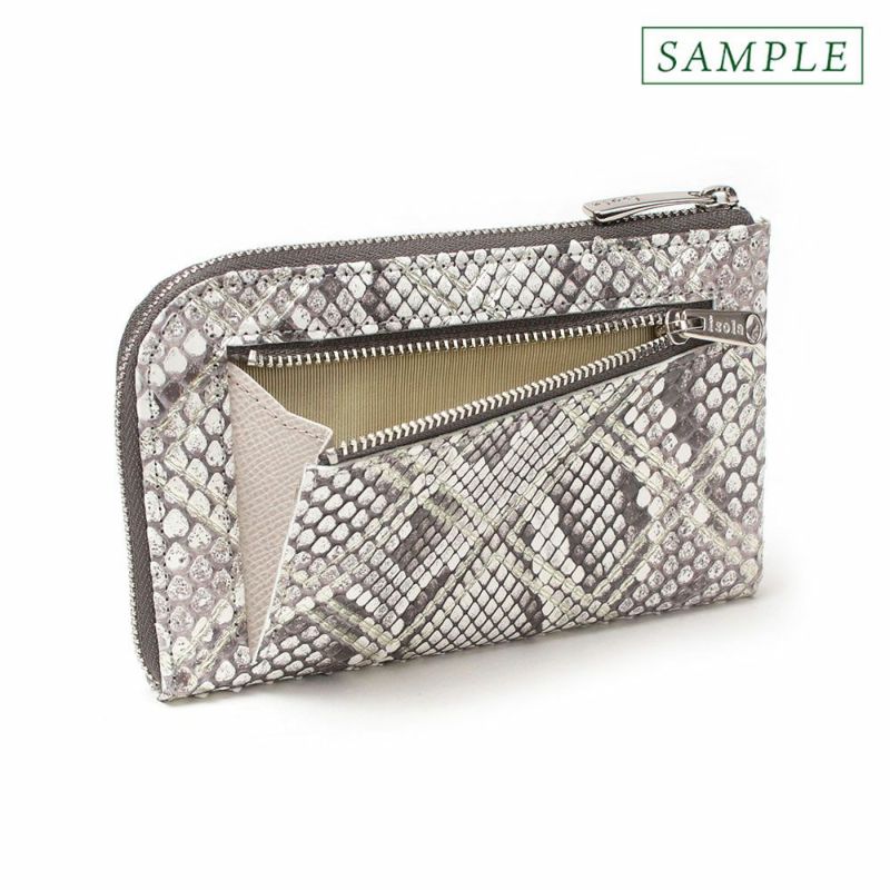 単品＿限定＿ミコノス＿L字ファスナー中＿コンパクト財布＿パイソン＿蛇＿背面ファスナー