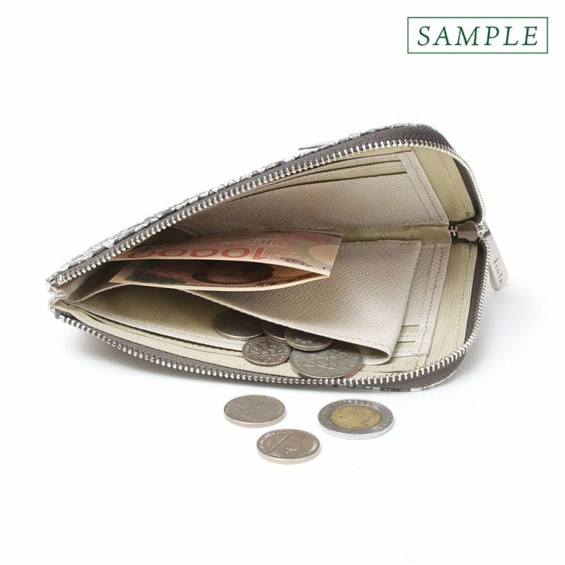 単品＿限定＿ミコノス＿L字ファスナー中＿コンパクト財布＿パイソン＿蛇＿中身