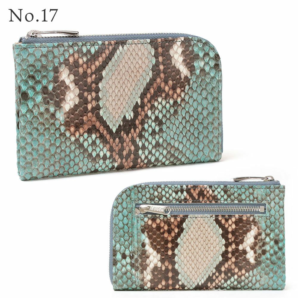 単品＿限定＿ミコノス＿L字ファスナー中＿コンパクト財布＿パイソン＿蛇＿バリエーション