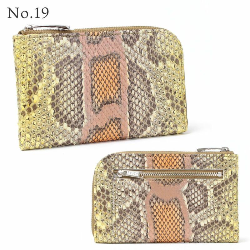 単品＿限定＿ミコノス＿L字ファスナー中＿コンパクト財布＿パイソン＿蛇＿バリエーション