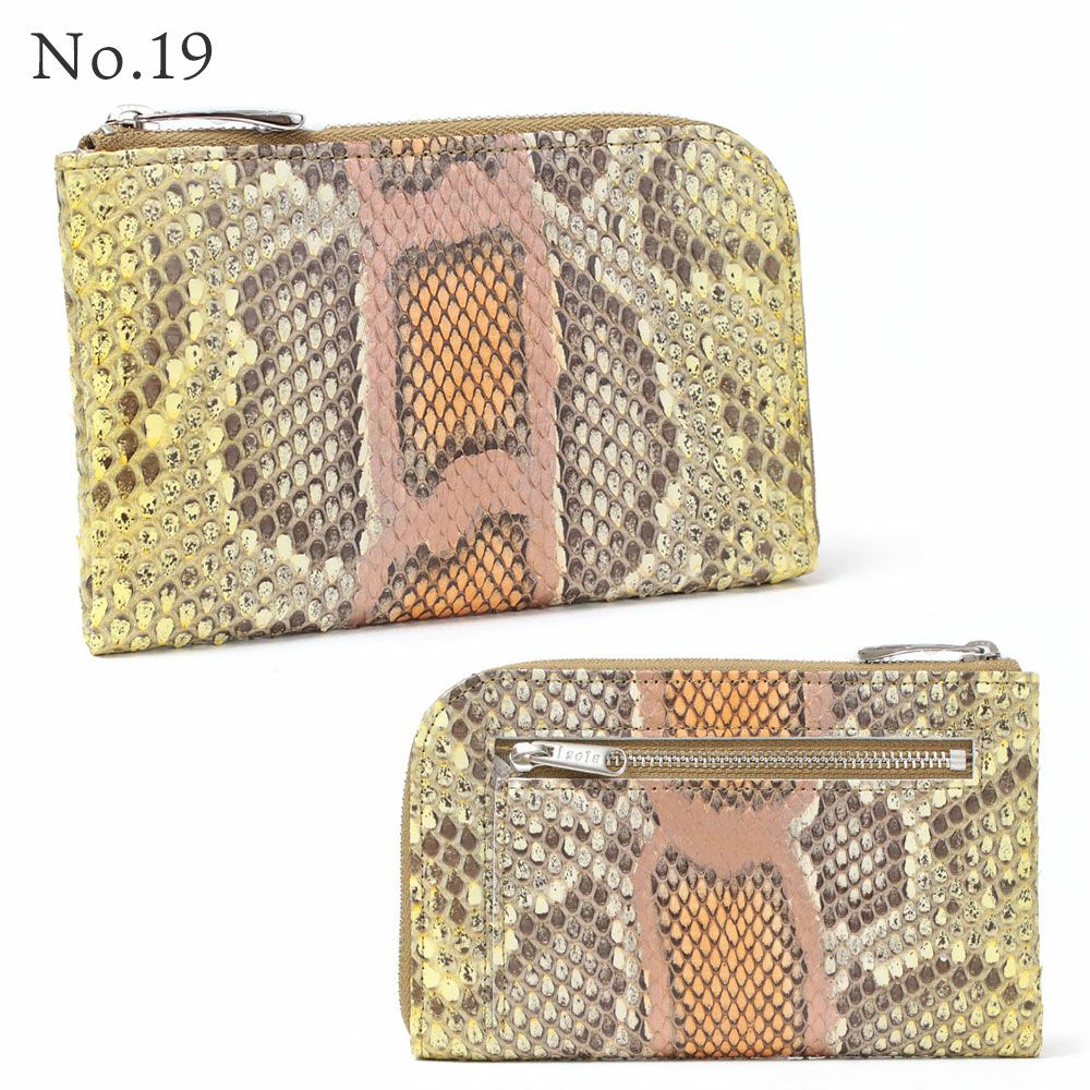 単品＿限定＿ミコノス＿L字ファスナー中＿コンパクト財布＿パイソン＿蛇＿バリエーション
